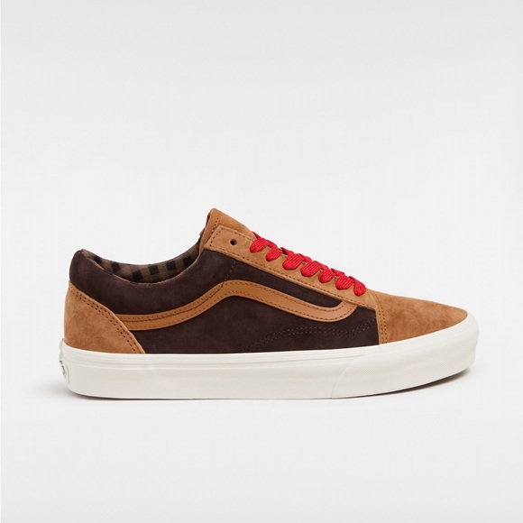 Vans Old Skool Pig Suede Skater Casual Iconic Sneakers Brown NEW